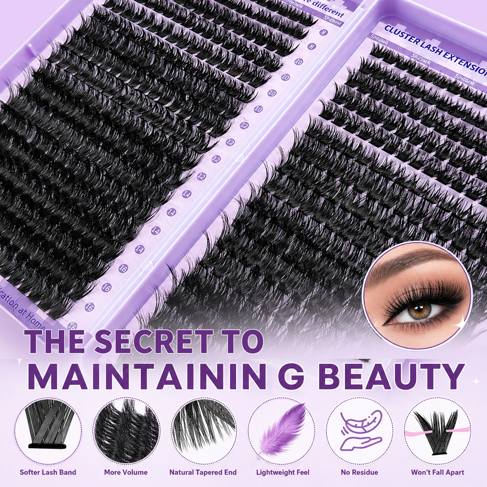 ชุดขนตาปลอม 612 ชิ้น 80D 100D - Eyelash Extension Volume บทวิจารณ์และราคา