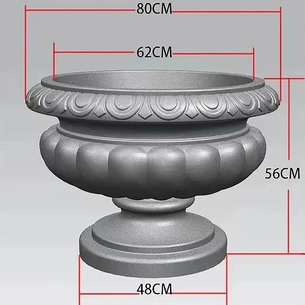 Large Size Flowerpot Cement Mold Homemade Circular Bonsai Potted Garden Balcony Courtyard Special Flowerpot 80cm