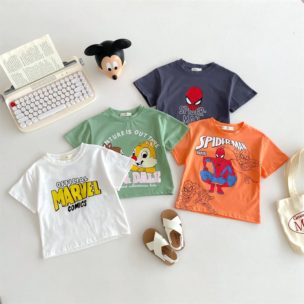 0-6 Age Baby Boys Cartoon T-shirt Summer Clothing Fashion Kids Round Collar Short Sleeve Tees Tops Children's Wear T Shirts