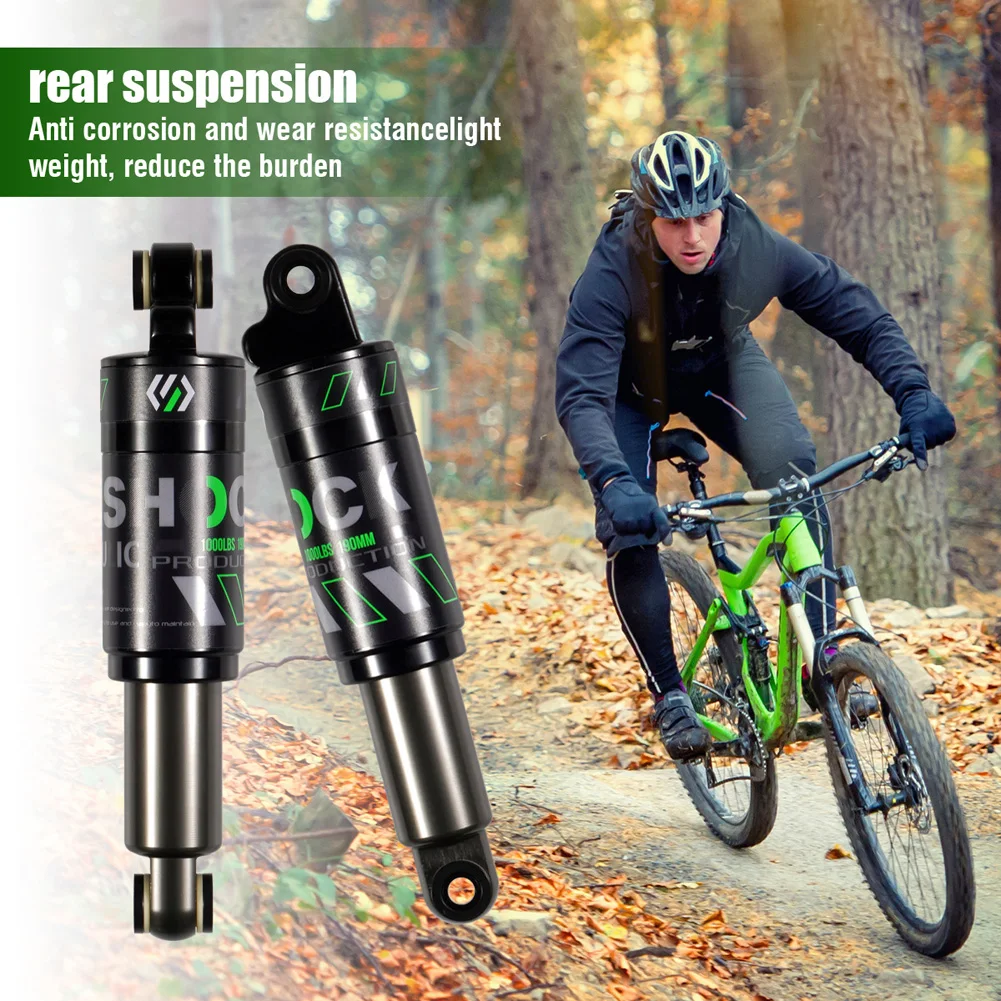 Shock Absorber Bike Rear Shock 120/125/150/165/185/190/200mm Bicycle Oil Spring Biliary Bike Black Cycling High Quality Hot