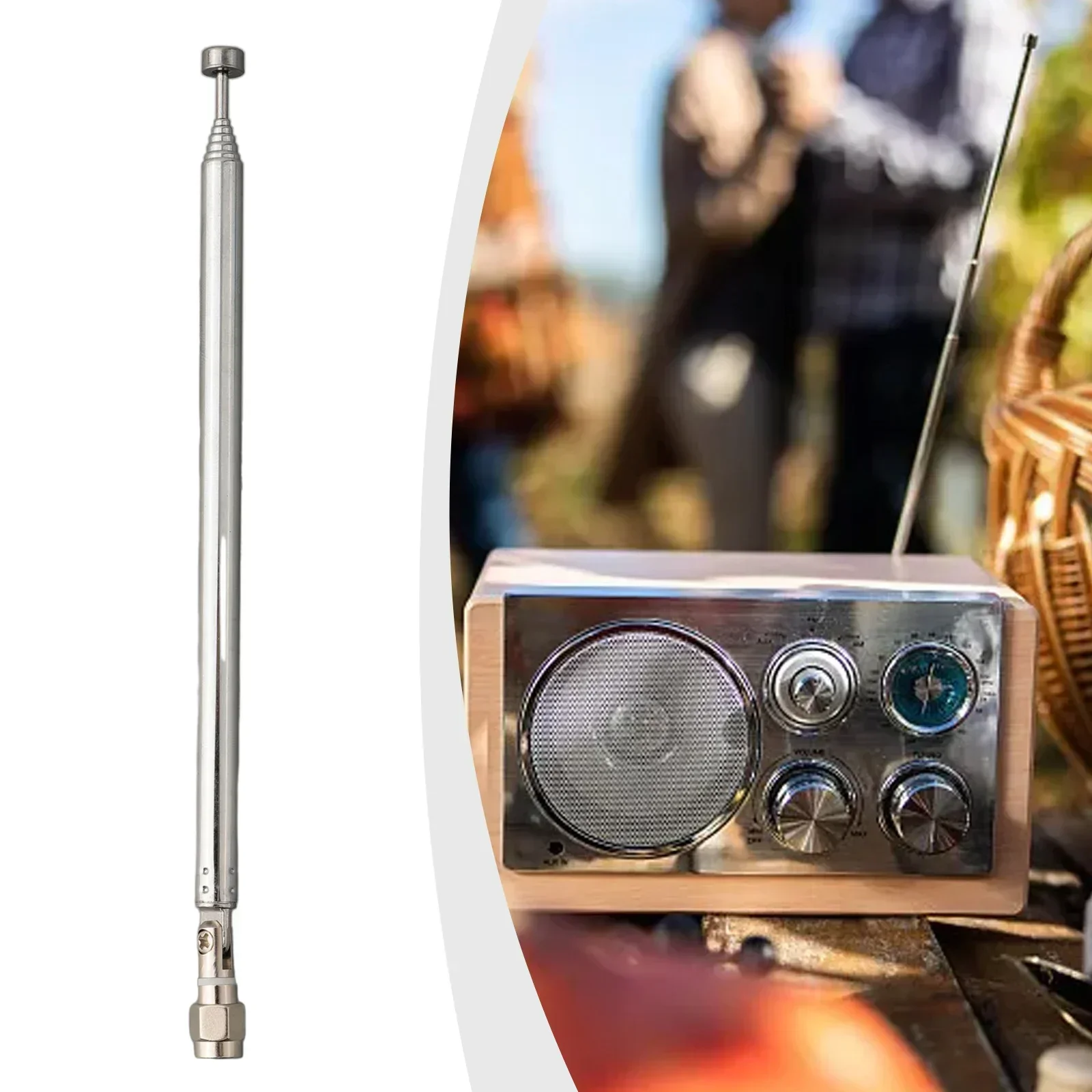 

Brand New Antenna Telescopic Tool Universal 164mm Long 1pcs 40MHz-6GHz 50Ω 7-section For Radio For Wireless TV