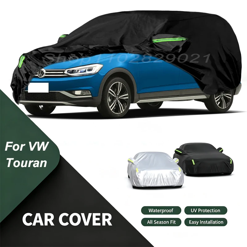 Car Cover For Volkswagen Touran Waterproof Dustproof Outdoor Protection, UV Snow Sun Resistant Auto Exterior Cover Car Sunshade