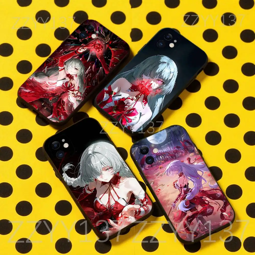 

Phrolova Wuthering Waves Phone Case For iPhone 17,16,15,14,13,12,11,Pro,Max,Plus,Air,X,XS,XR,SE,8,7,Mini,Soft Black Funda