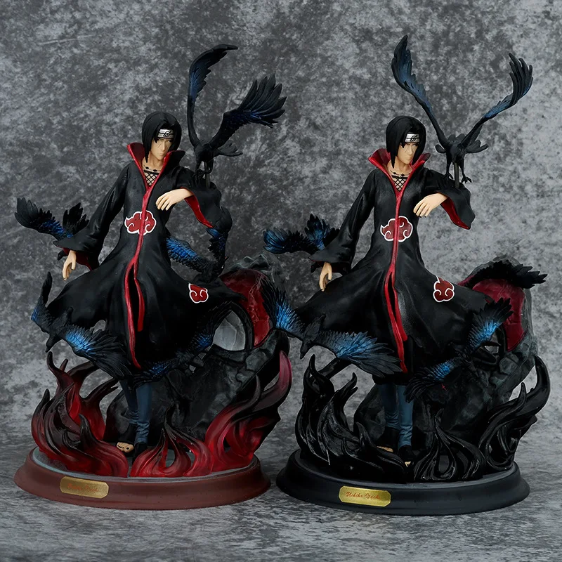 Anime Akatsuki Uchiha Itachi mit Krähe GK PVC Action Figure Statue Sammlung Modell Kinder Spielzeug Puppe Geschenke 25 cm