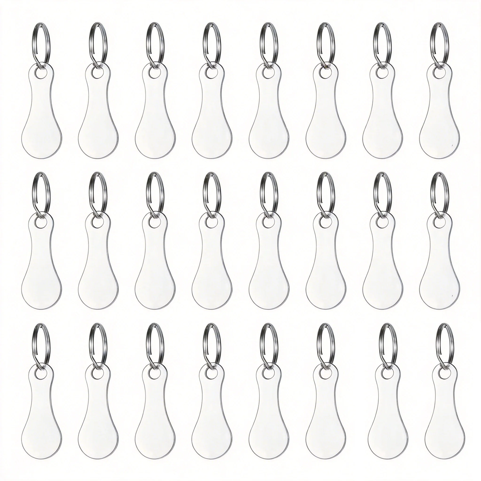 3/6PCS Metal Shopping Cart Tokens Trolley Token Key Ring Decorative Keychain Multipurpose Shopping Portable For Home Outdoor image 3