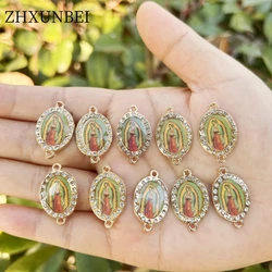 10PCS Religious Accessories Saint Jude and Virgin Mary Bracelets Connectors for Jewelry Making DIY