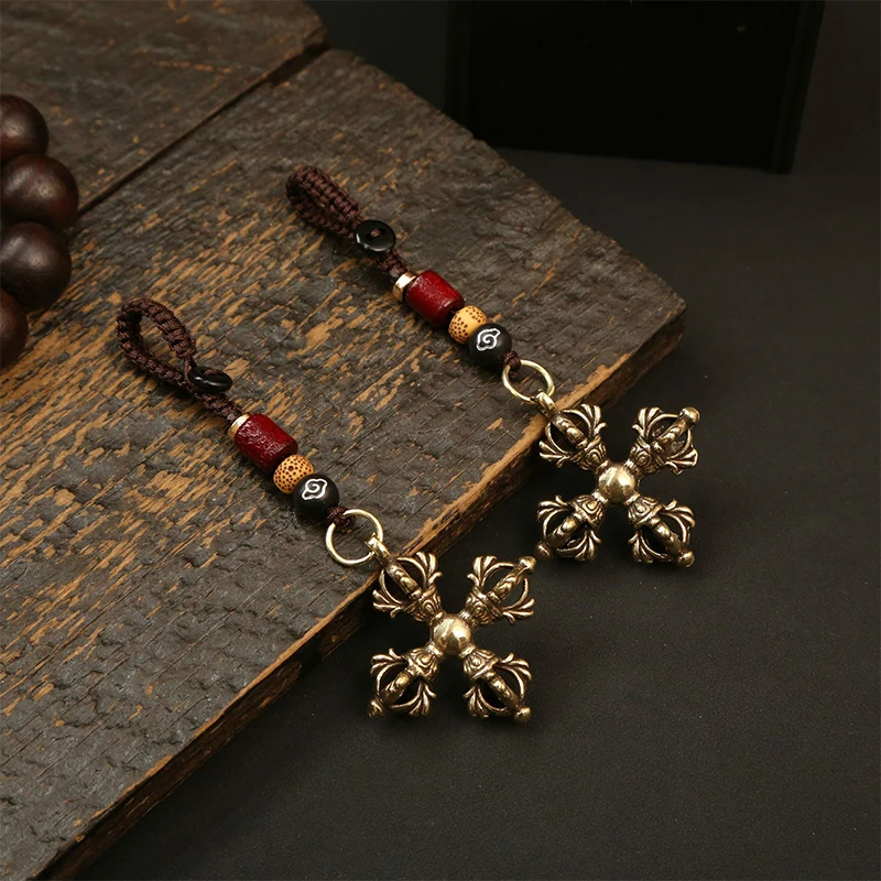 Hot Vintage Copper Vajra Pestl - Home Office Feng Shui 评论和价格