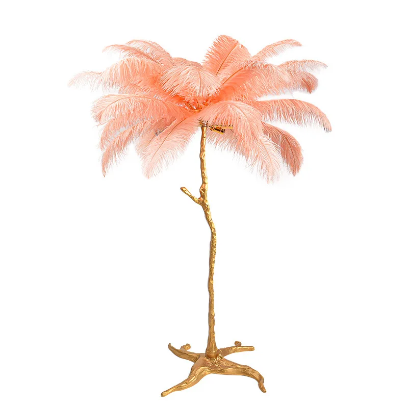 

Resin, floor lamp, feather lamp, living room, high sense, ostrich hair, French, cream wind, bedside lamp
