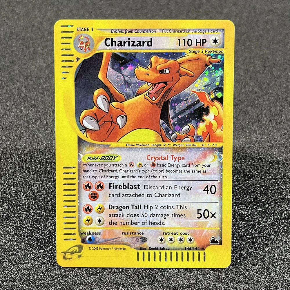 Cartes Flash Pokémon PROXY, carte électronique, Skyridge, Charizard, Umbreon, pouvez-vous arados, Gengar, Ho-Chaînes, feuille de Golem, cartes