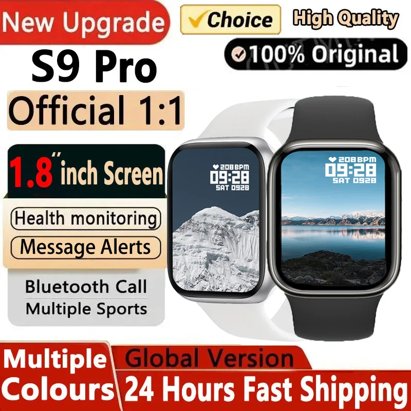 Smart Watch S9 Pro 2.01 Full Touch Bluetooth Calls Sleep Monitoring Multiple Sport Modes 100+ Dials Smartwatch For Android iOS