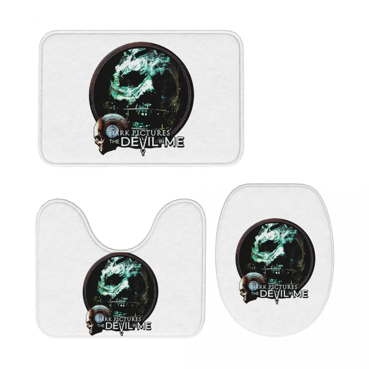 

The Dark Pictures Anthology Game 3-х шт. Коврик для ванной Набор для ванной комнаты Крышка унитаза Домашний декор Нескользящий ковер Напольный коврик