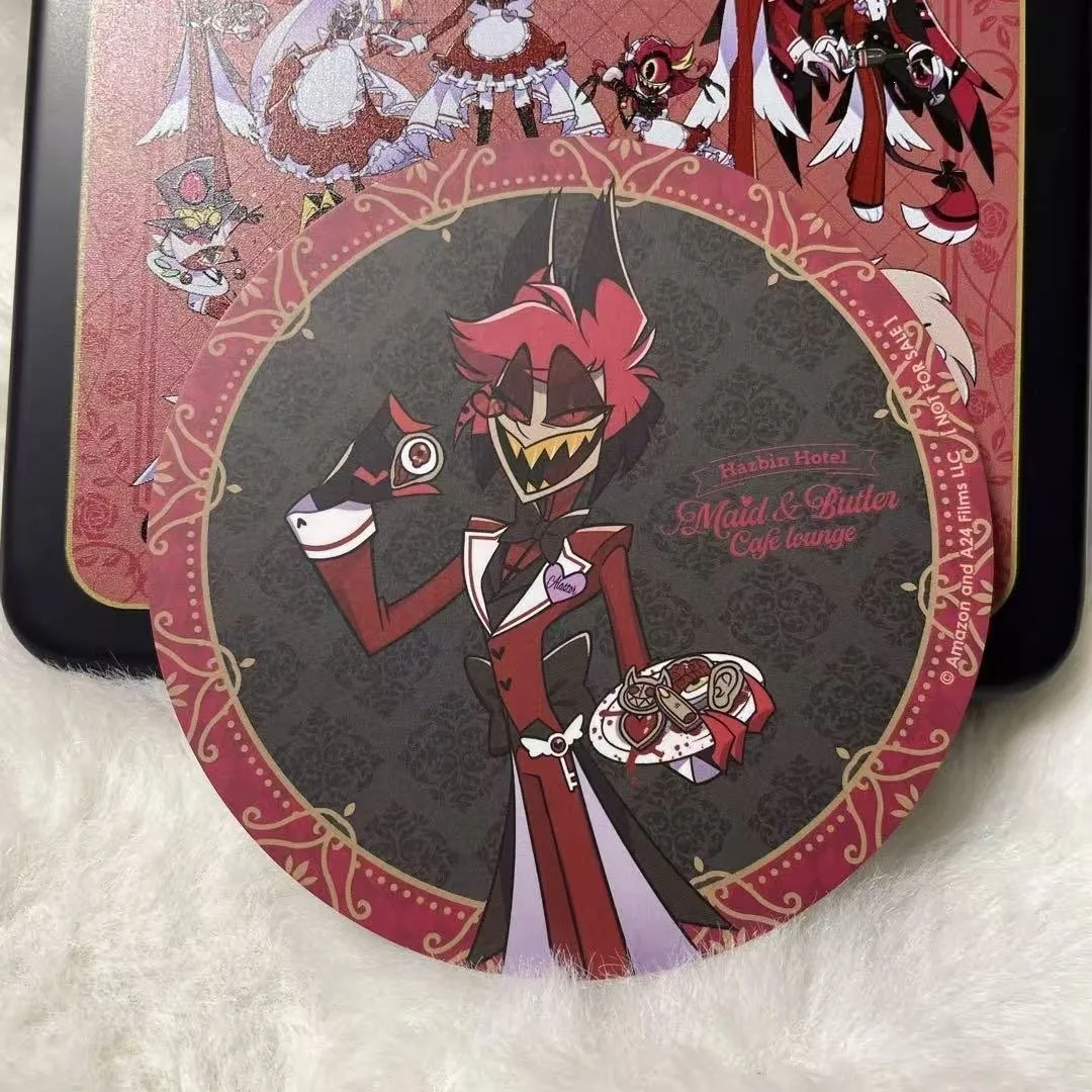 Hazbin Hotel A Coffee Badge Bar Anime Alasto Lucifer Cafe Tin Y2k Fashion Toys Anime Cartoon Frind Kawaii Cute Personalized Gift