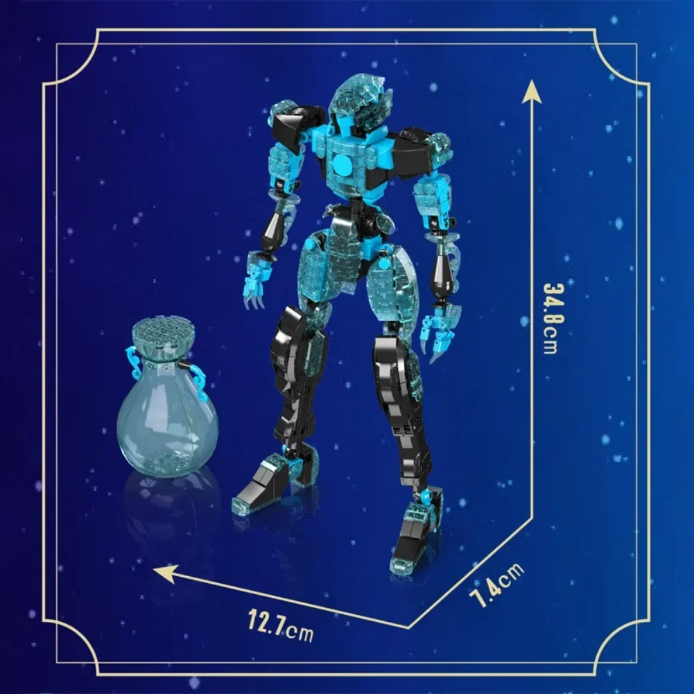 548 Stück Mould King 10077 The Zodiac Series Wassermann Bausteine Ziegel Transmutable Modell Geschenk für Kinder Kompatibel mit Legoed