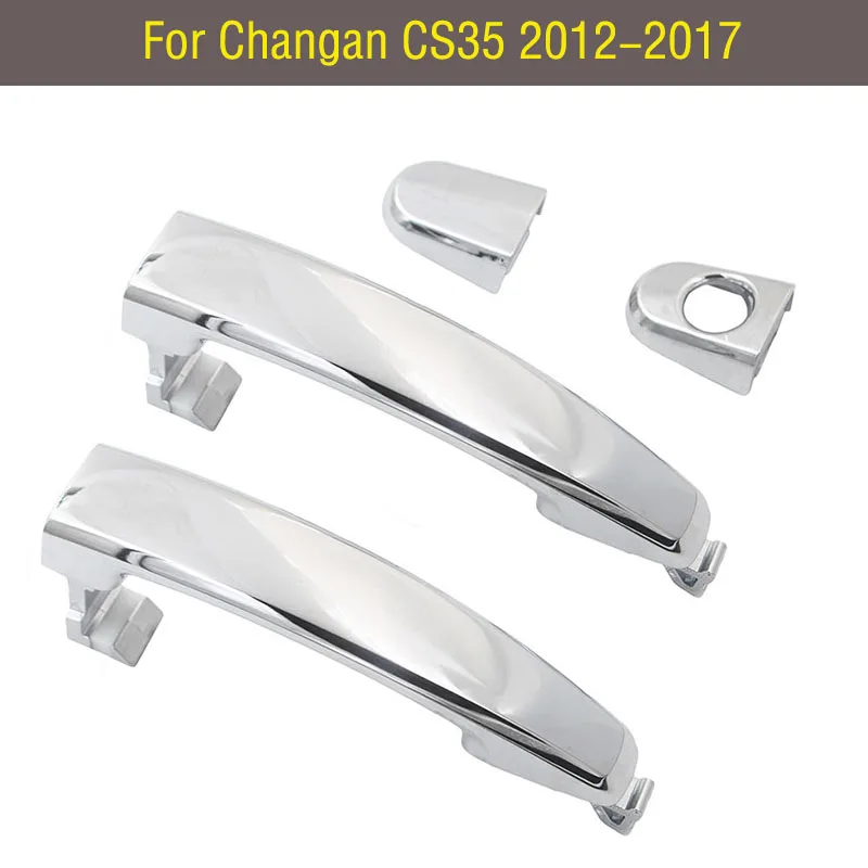 Dla Changan CS35 2012-2017 Chromowana przednia tylna klamka zewnętrzna Klamki zewnętrzne Pokrywa pokrywy
