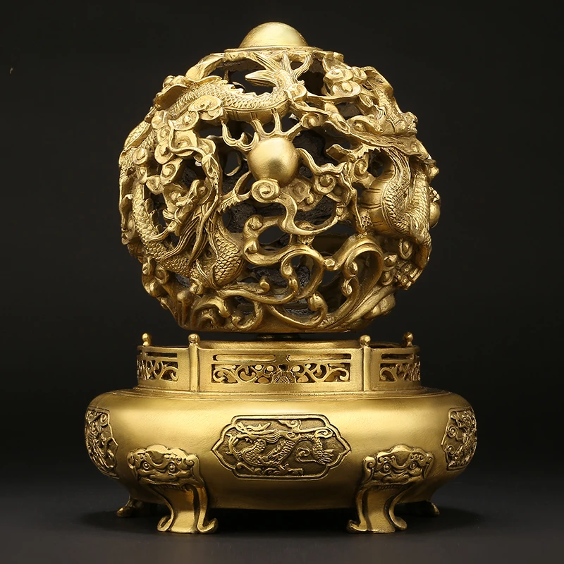 

Металлическое украшение Qiankun Ding с девятью оборотами, украшение для дома, фэн-шуй, ремесла, украшения в китайском стиле для гостиной, подарок на новоселье