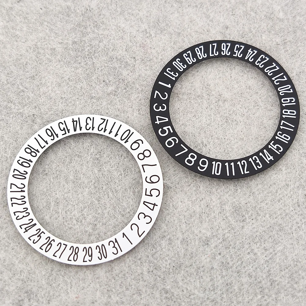 NH35 الملونة عجلة التاريخ التصحيح أبيض أسود خلفية استبدال تاريخ القرص 6H صالح لحركة NH34 NH35A NH36A