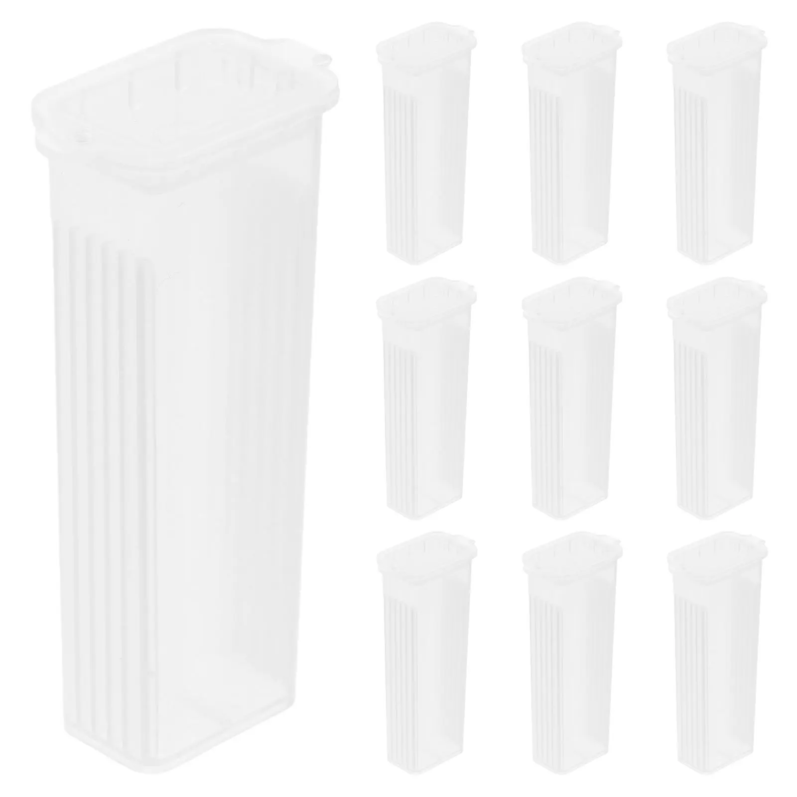 10 Pcs Pathological Slide Storage Box Microscope Glass Holder Container Plastic Portable Project Case