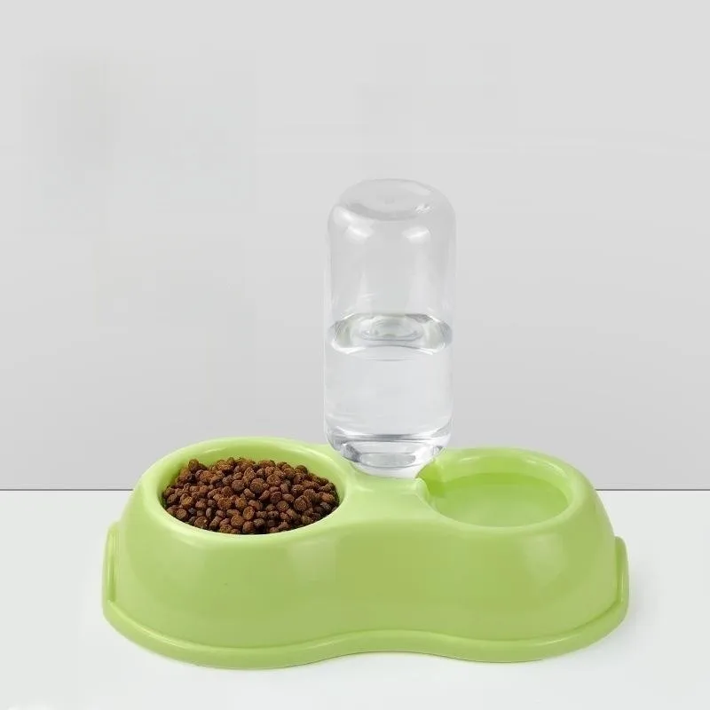 Pet drinker Feeder Cat water bowl Double bowl Plastic automatic drinking bottle Dog bowl Pet supplies