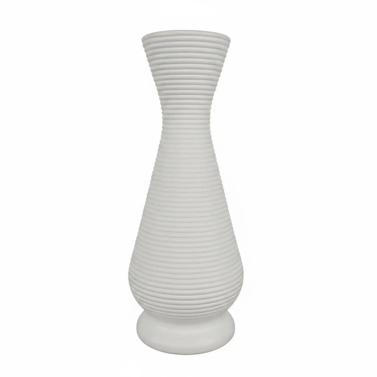 Gourd Shaped Vase Nordic Design Tall Ribbed Vase Holds Water for Office
