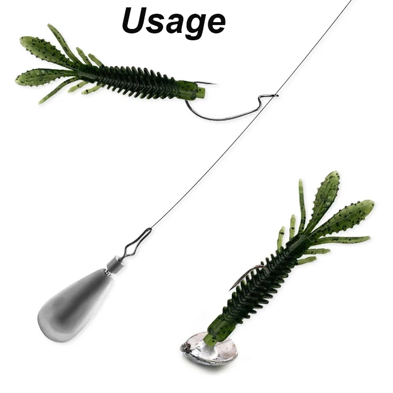 WESTBASS 5 Buah Umpan Larva Lembut 1.8G-2.2G Umpan Pancing Udang Silikon Cacing Karet Umpan Pancing Pike Wobblers Cebos Pesca Accessori