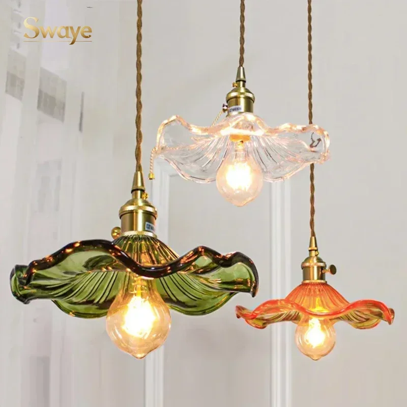 Mid-century American Vintage LED Pendant Ceiling Light Bedsides Restaurant Bar Island Chandelier Ceiling Lamps Home Decor Luster
