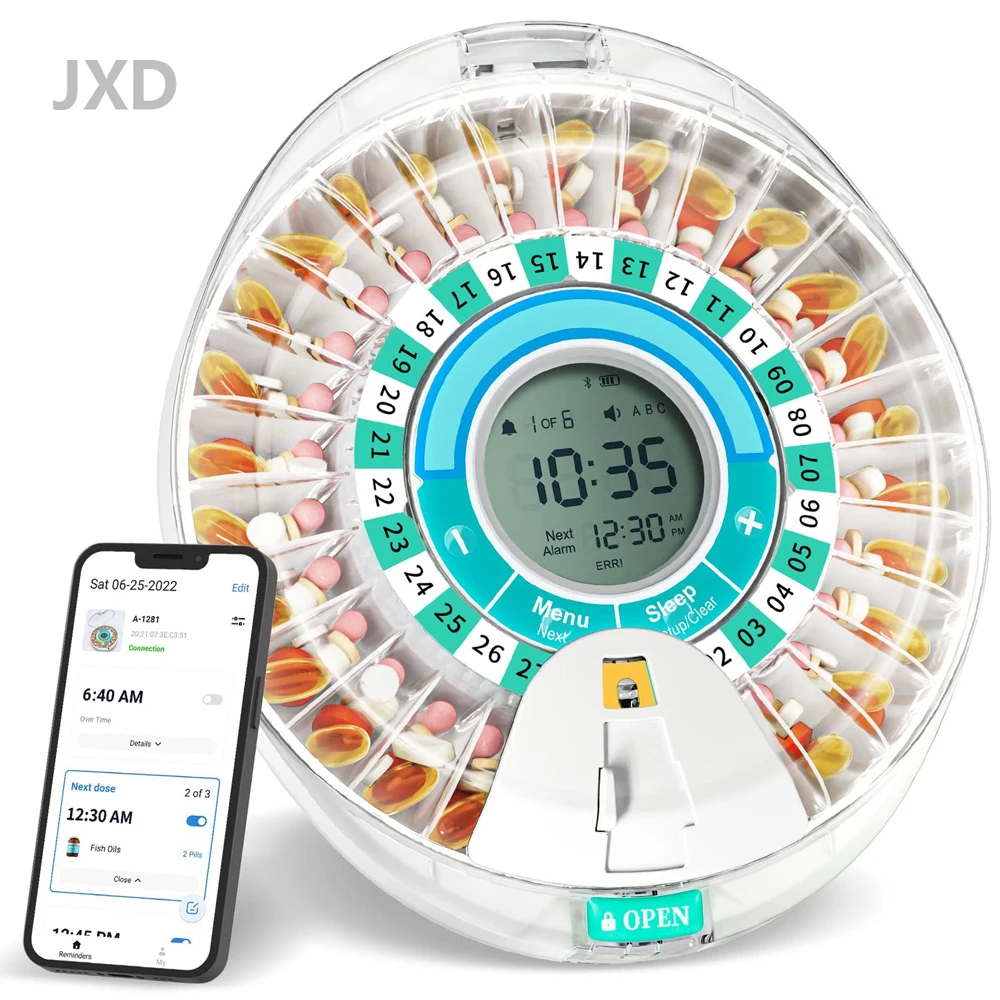 

JUXINDA Smart Box with Digital Alarm Multi Ring Reminder Ensure Timely Medication Perfect for Busy Lifestyles and Travel