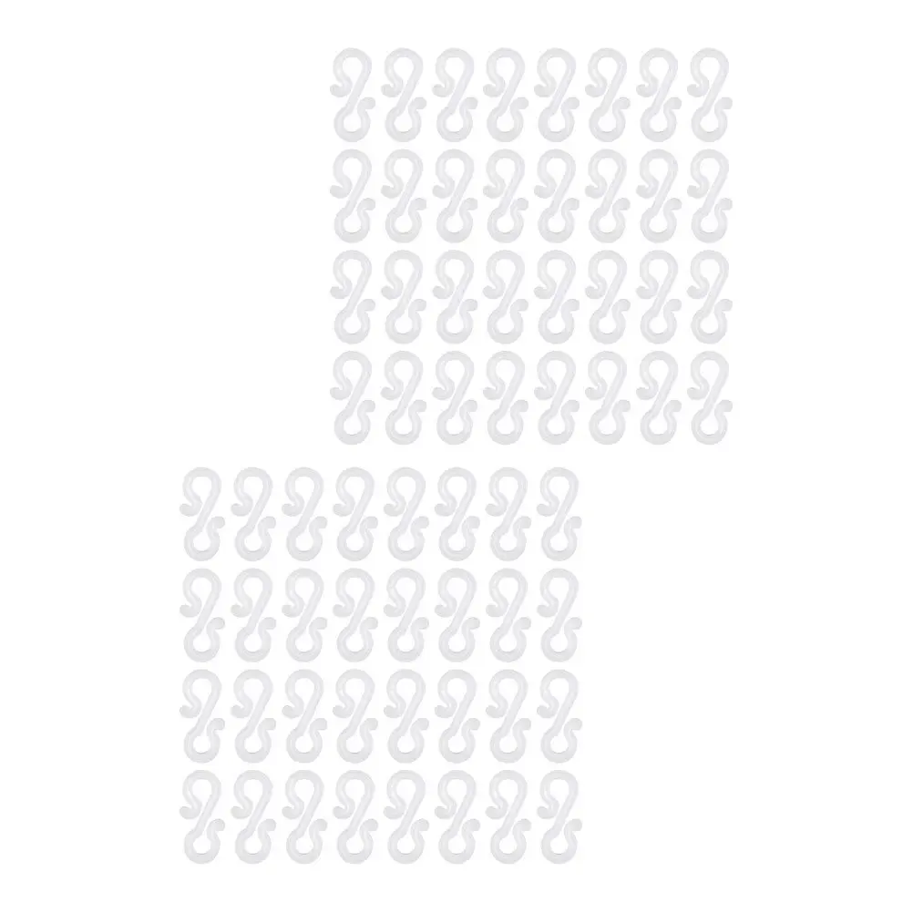

100Pcs Xmas Light Clips Smooth Edge Plastic Hooks for String Lamp Hanging Outdoor Indoor Festival Decoration Reusable Hanger