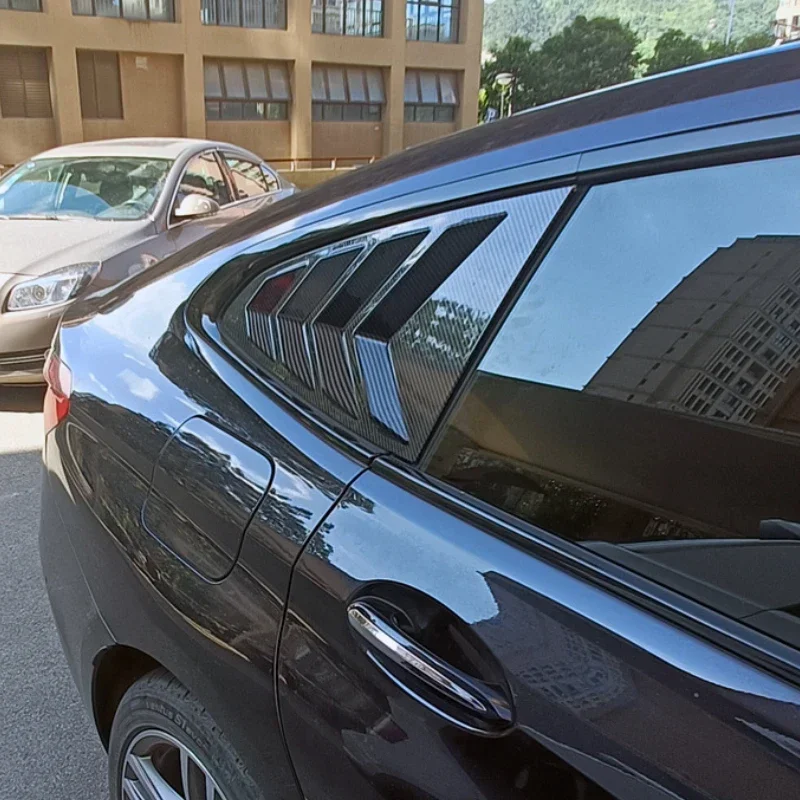 

For BMW 6 Series GT 2017-2024 ABS Carbon Fiber Car Rear Side Window Rear Triangle Window Spoiler Louver Trim Car Accessories