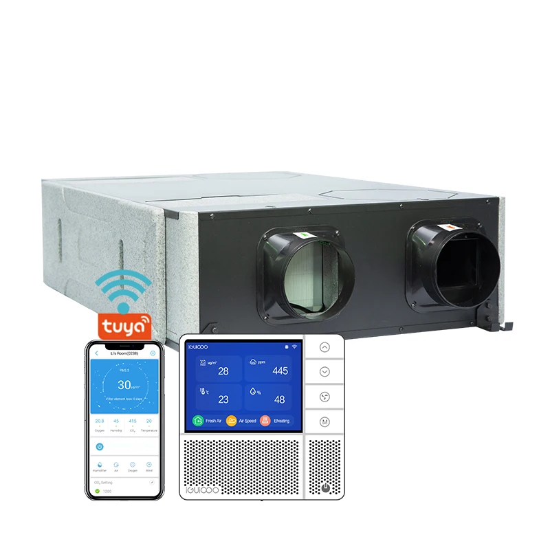 

Ceiling Mounted IFD Efficient Sterilization Heat Recover Ventilation System ERV/HRV For Hom Air Ventilation