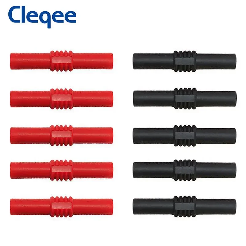 Cleqee P7023 4mm Banana Socket Female Adapter Extension Insulated Banana Plug Coupler Female to Female Connector