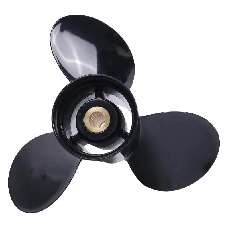 Black Stainless Steel Marine Propellers for  Outboard Engine 15 Tooth Spine Custom