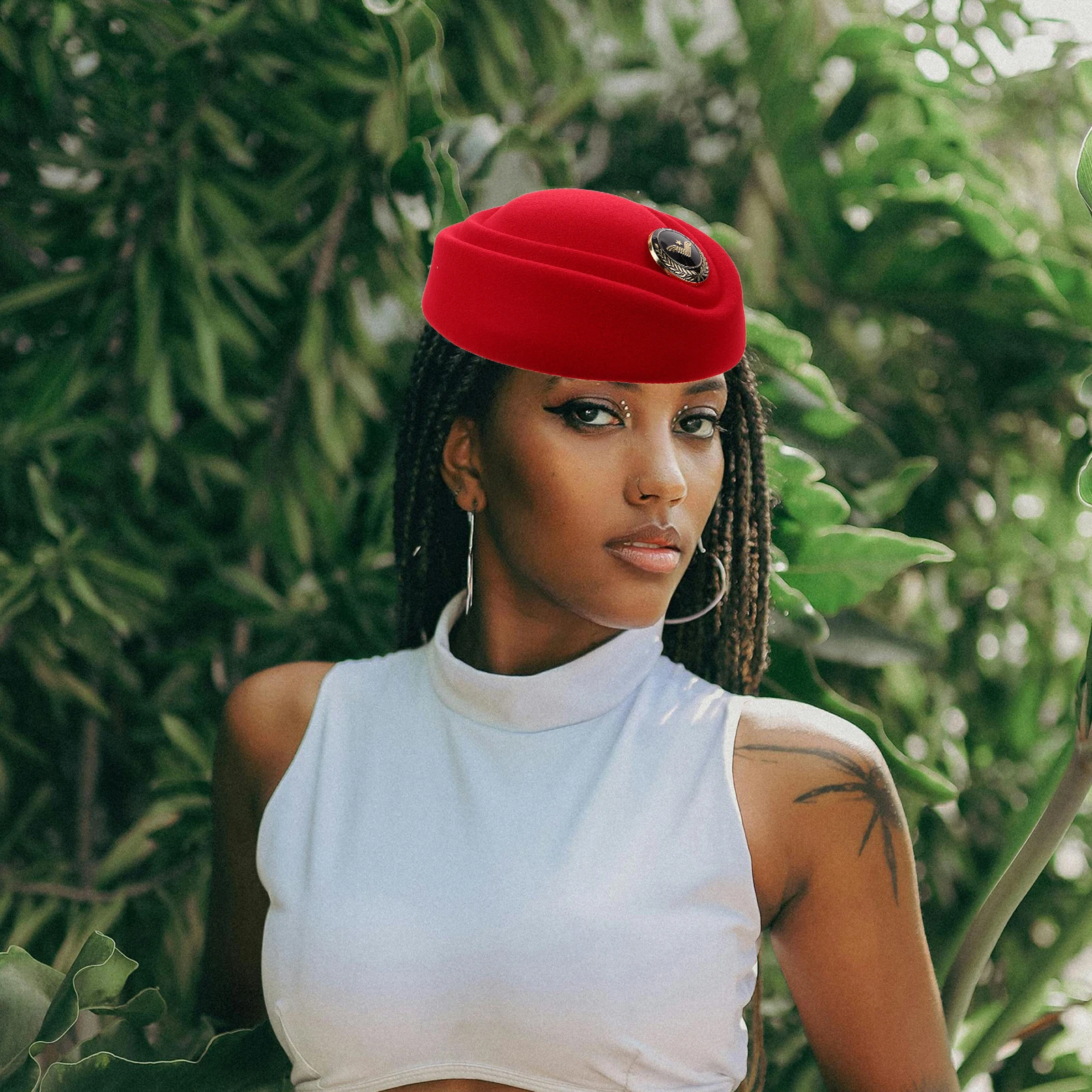 

Шляпа стюардессы, кепка стюардессы, красная M 56 58 см, берет стюардессы, аксессуары для костюма, униформа, шапки, женская шляпа пилота, легкая