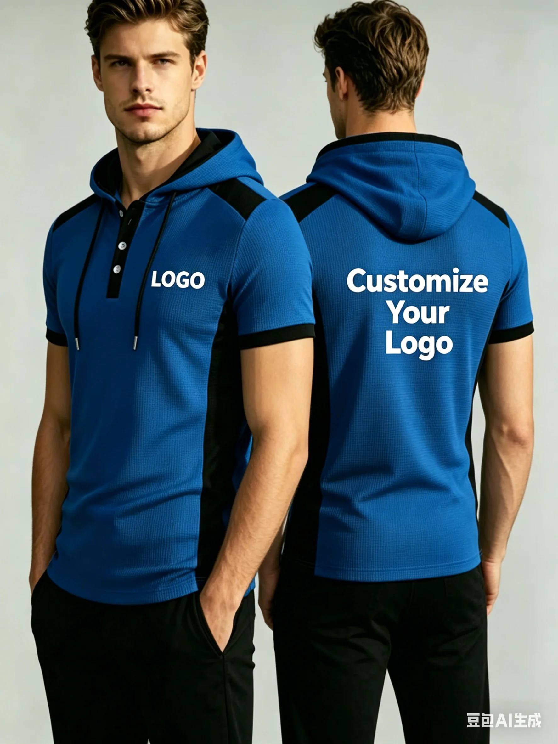 Men's T Shirt 2026 Summer Slim Fitness Hooded Short-Sleeved Tees Male Camisa Masculina Sportswer T-Shirt Slim Tshirt Homme 3XL