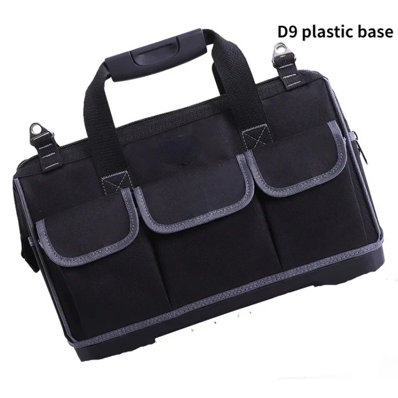 Portable Tool Organizer Bags Wide Mouth Waterproof Heavy Duty Electrician and Maintenance Tool Bag Cloth Base / with Plastic