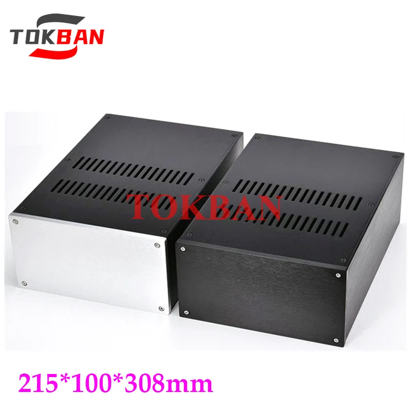 Tokban Audio 2210 215*100*308mm Aluminum Amplifier Chassis Enclosure DIy Headphone Amp Power Supply Case Shell