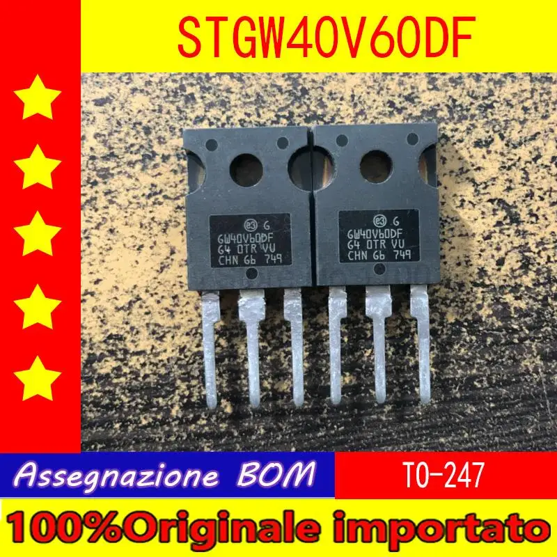 10pcs/lot   STGW40V60DF GW40V60DF TO-247 welding machine commonly used IGBT tube 40A 600V triode