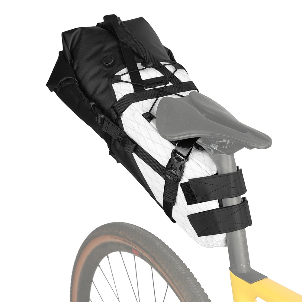 Rhinowalk Upgraded Bicycle Tail Bag Bike Seat Bag 14L Waterproof Bike Bag Long Distance Travel Luggage