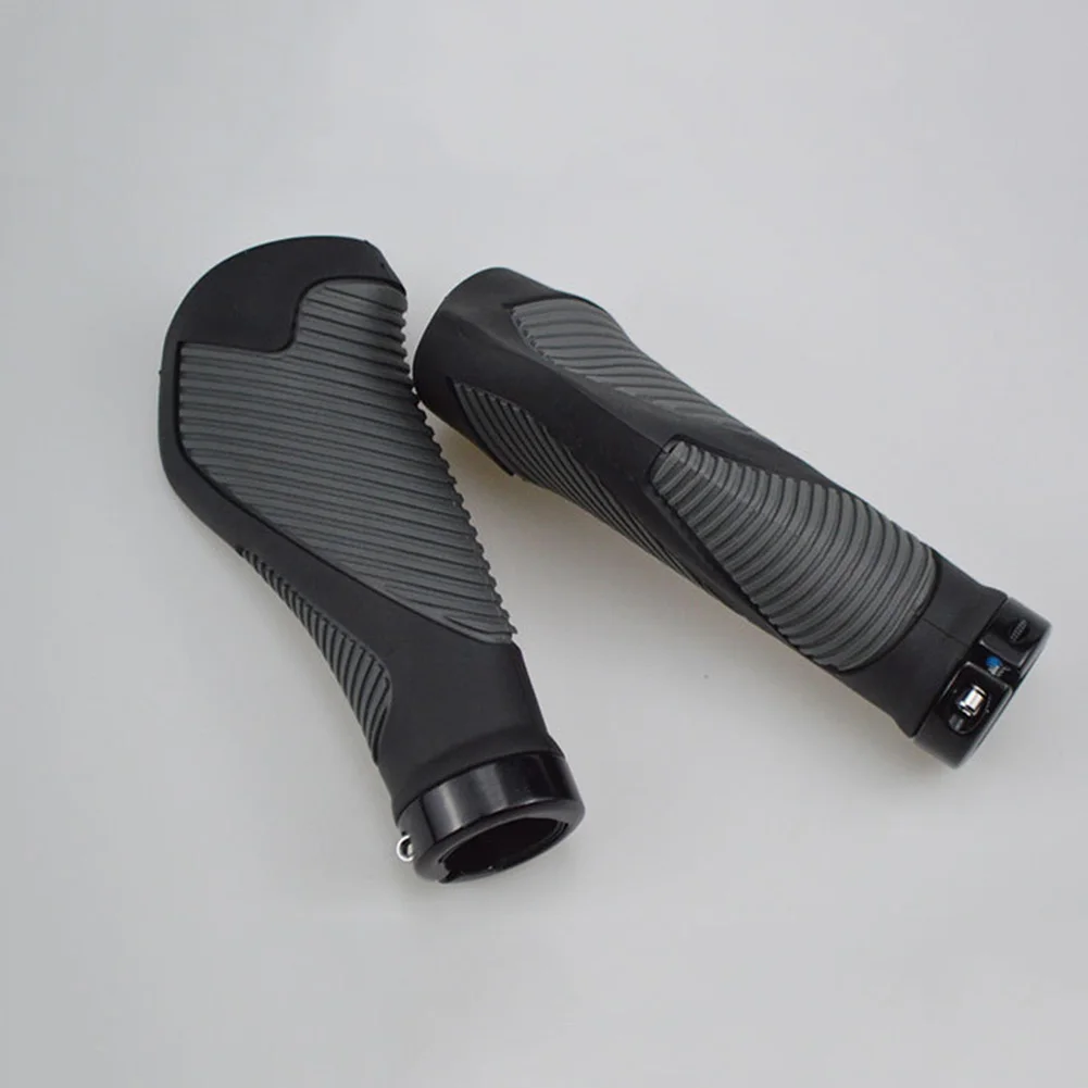 1 Pair Bicycle Ergonomic Handlebar Locking Grips Non-slip Rubber MTB Road Bike Handlebars Grips Hand Rest Cycling Bike Accessory