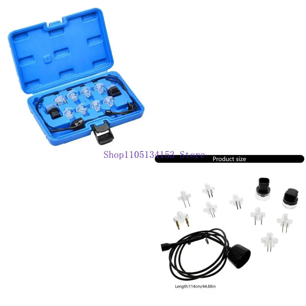 

hg89 Easy Use Fuel Injection Tester Tool Automobile Line Detection Inspection Light Set for Car Electronic System Maintenance