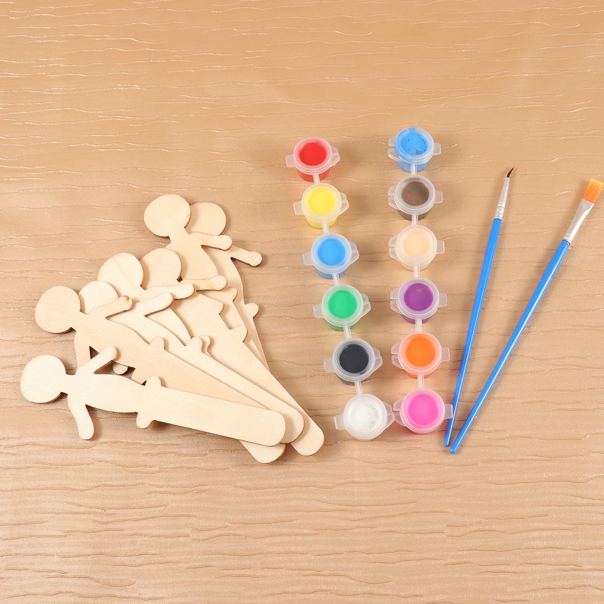 32pcs Wooden Craft Sticks Diy Wood Cake Toppers For Ice Cream Bread Decoration Diy Cake Handmade Gift
