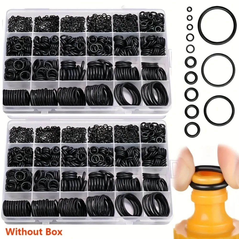 225Pcs O Ring Assortment Set Oil Water Resistant Rubber Seals 6-18mm Automotive Machinery Replacement