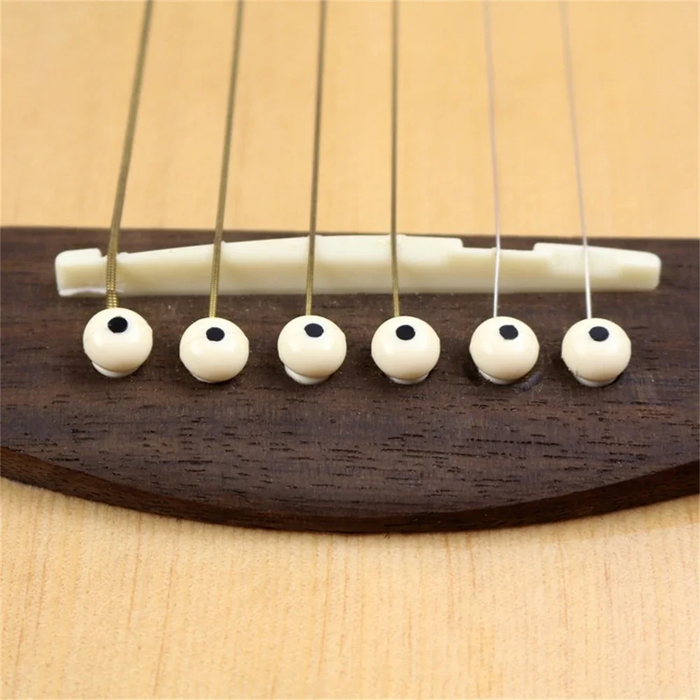 Enhance Your Guitar's Aesthetic With 12 Plastic Bridge Pins, Perfect Fit For Most Acoustic Guitars, Easy To Replace