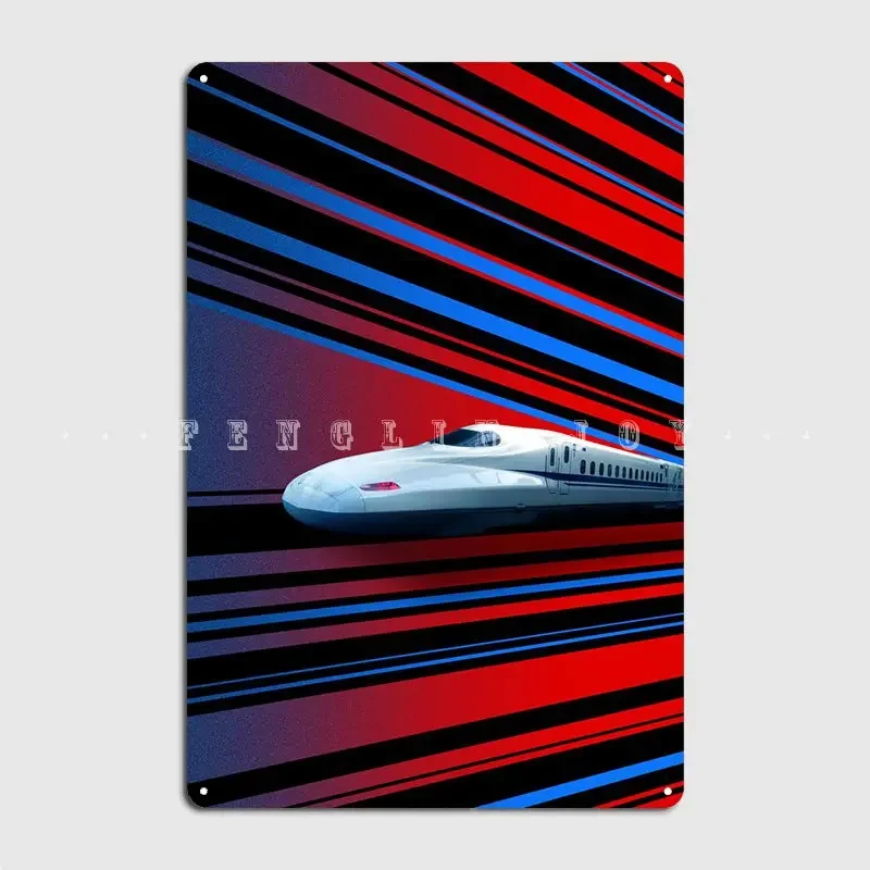 Shinkansen Poster Metal Plaque Wall Decor Classic Cinema Garage Cinema Tin Sign Poster