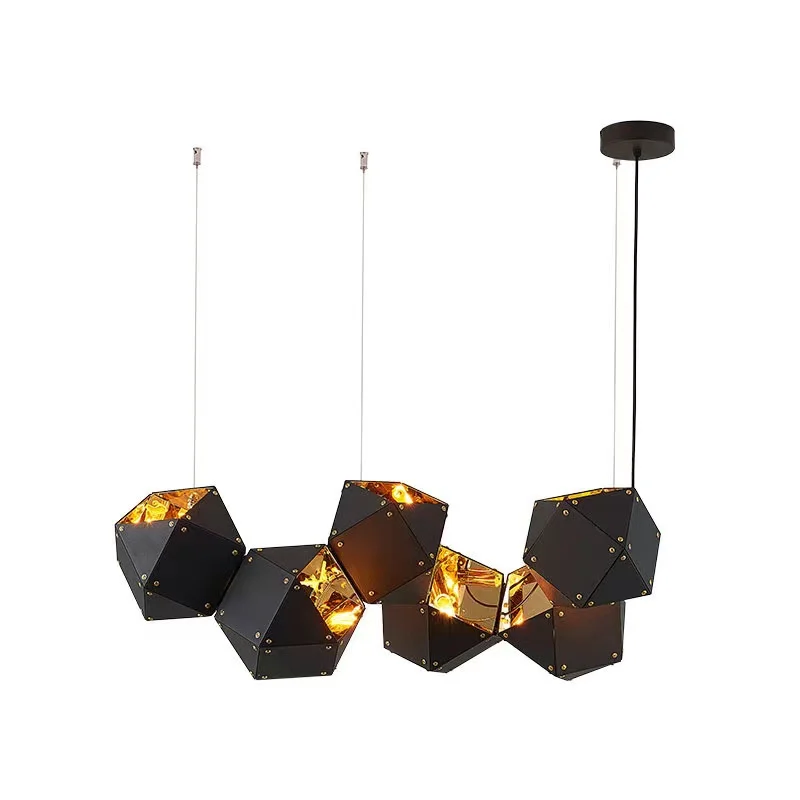 

Pendant Lamps Postmodern LED Lights Designer Polygon Hanging Lamp Dining Room Furniture Living Bar Office Hall Cool Chandelier