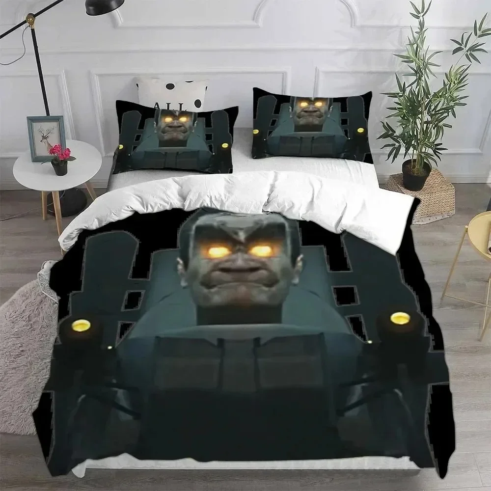 Game Skibidi Toilet Arale 3D NEW Duvet Cover Pillowcase Bedding Set Adult Girl Bedroom Decoration Children Single Double Large