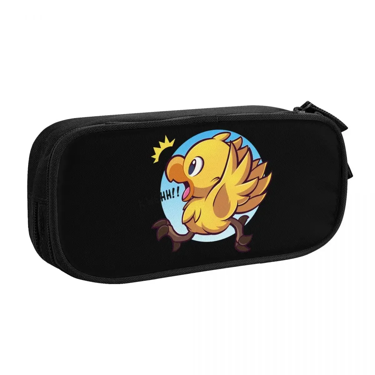 Custom Chocobo Yellow Bird Adventure Kawaii Pencil Case Large Capacity Final Fantasy Science Game Pencil Bag Student School