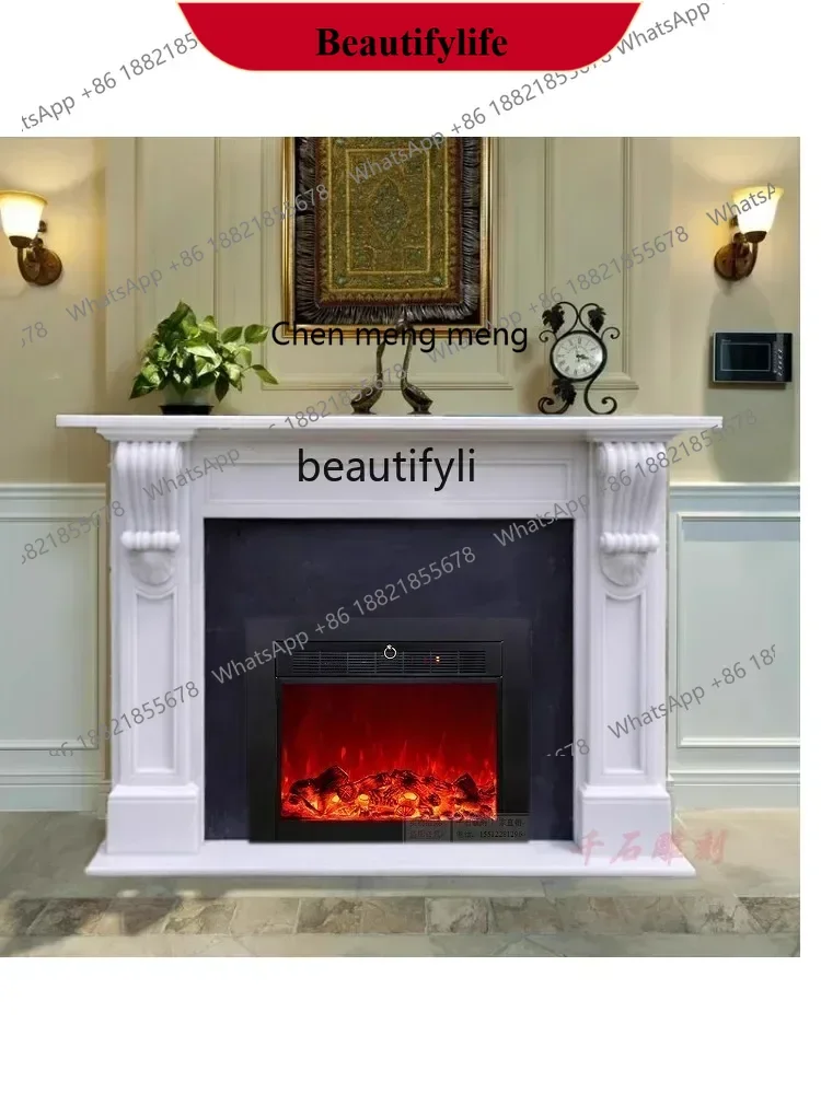 D178 Камин из мрамора и камня, европейский современный простой входный орнамент, камин с резьбой по камню, декоративный шкаф