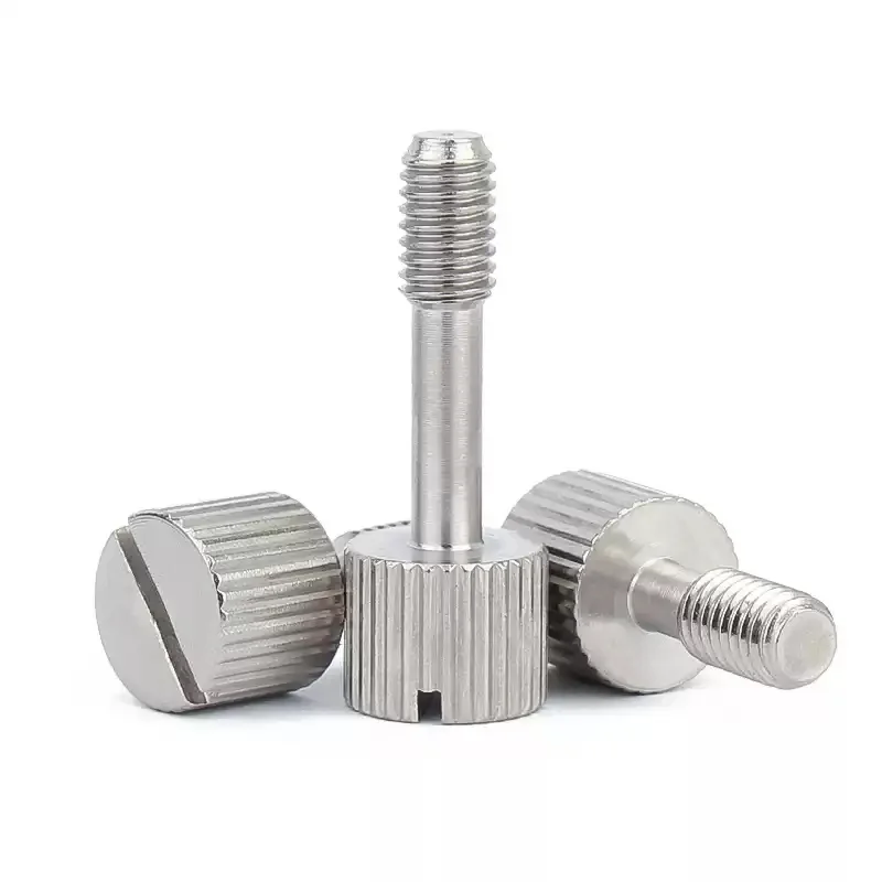 M3 M4 M5 M6 304 스테인리스 슬롯형 손나사, 너클 슬롯 헤드 엄지 나사, 웨이스트드 샹크 포함