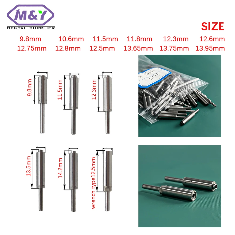 10pieces Dental Handpiece Push Button Wrench Key Type Shaft Spindle Longer Short 9.8 10.6 13.75 12.6mm Dentistry Teeth Whitening