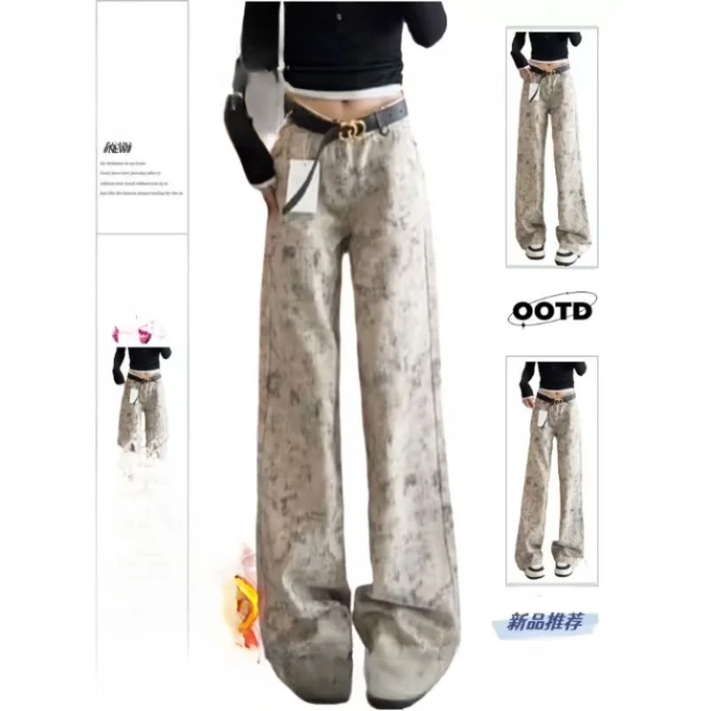 بنطال ذو قصة أرجل واسعة امرأة عادية المرأة الربيع الشيفون شق فلوي الترفيه محب الإناث خفيفة الوزن متجددة الهواء تنفس كول OL السلس